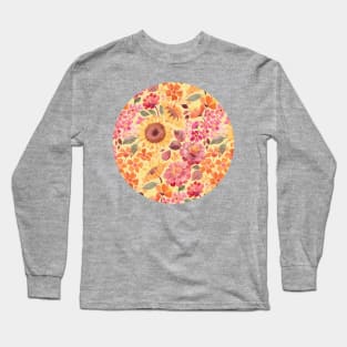 Happy Boho Sixties Floral Long Sleeve T-Shirt